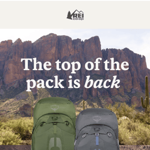 Back in Stock! Our Favorite Osprey Packs. 