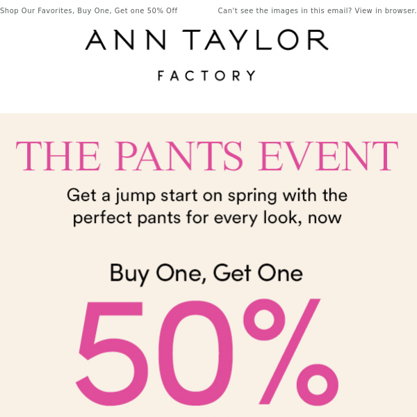 The Pants Event Starts Now
