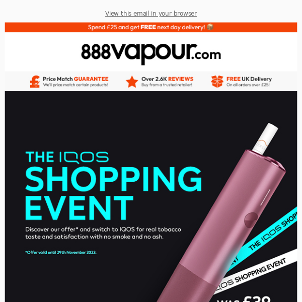 LOWEST PRICE IQOS IN THE UK! BLACK FRIDAY ONLY!