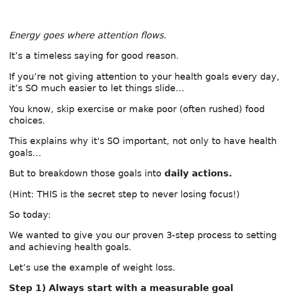 Set 2024 Health Goals ⇐ in this email