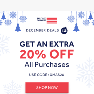 Beat the Holiday Rush – 20% OFF!