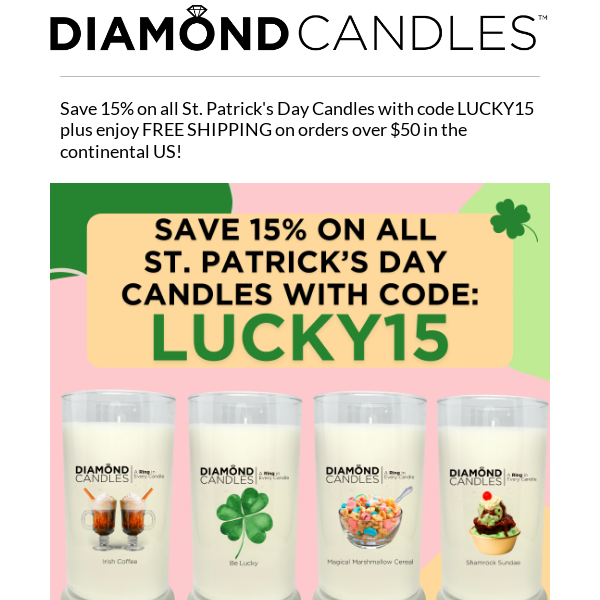 It's your lucky day! 🍀 Save 15% with code inside!