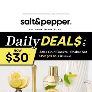 DAILY DEAL: Atlas Cocktail Set NOW $30