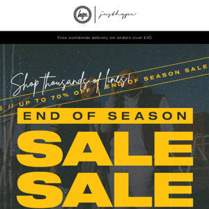 Save big with the HYPE. End of Season SALE! 💰