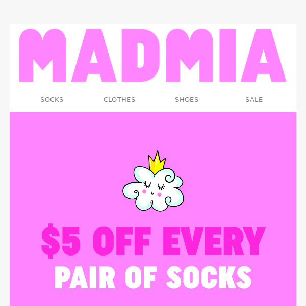 🚨$5 OFF EVERY PAIR OF SOCKS💕