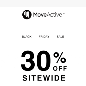 Did you hear? 30% off SITEWIDE 🖤