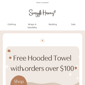 Free $64.95 Hooded Towel | 4 Days Only! 🎉