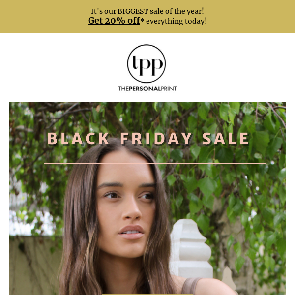 Black Friday Sale - Get 20% OFF Everything!