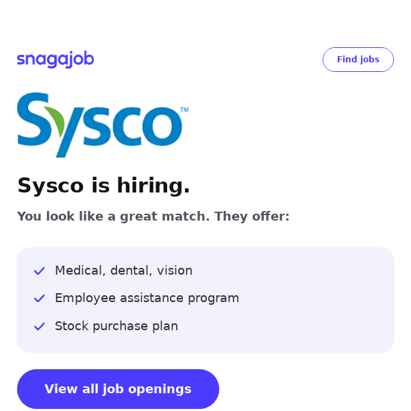 Sysco is hiring near you