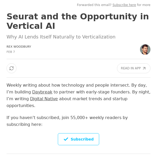 Seurat and the Opportunity in Vertical AI