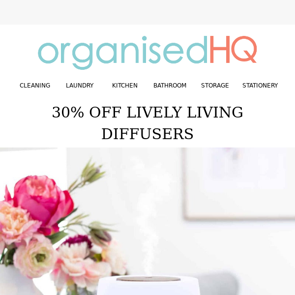 30% OFF Lively Living Diffusers
