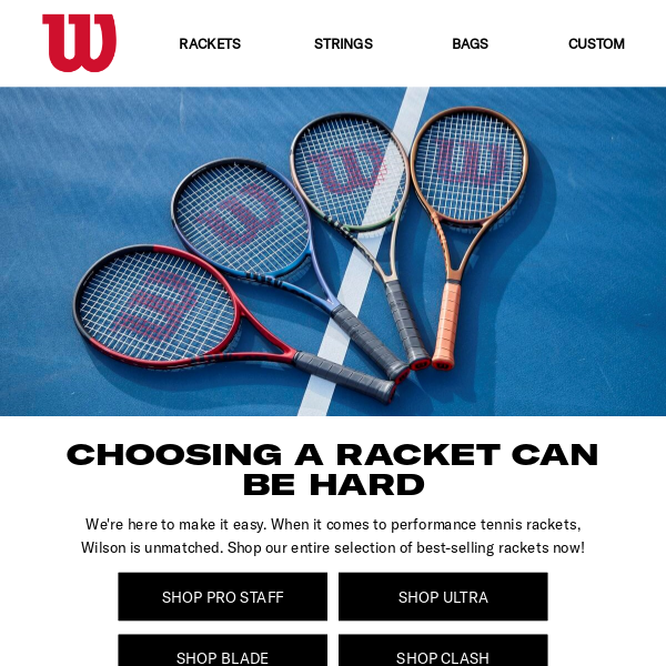 Choosing a racket can be hard...