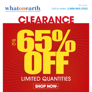 Up to 65% Off! Save on Clearance.