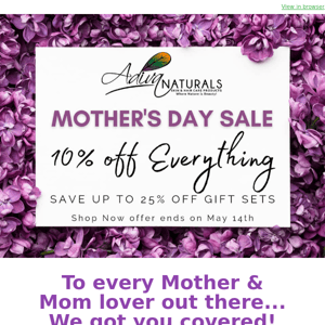 Save 10% off through Mother's Day 😍