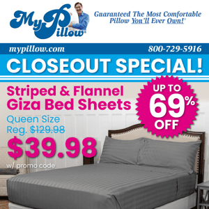 Closeout Flannel Or Striped Sheet Sets