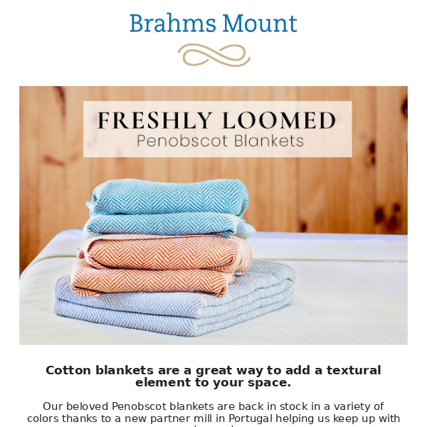 Get Cozy with a Penobscot Cotton Blanket