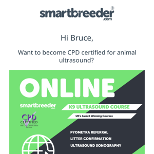 SmartBreeder, Get Your Online Ultrasound Certification!
