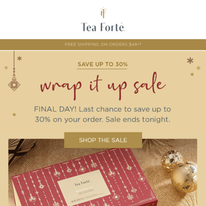 The Wrap It Up Sale ends tonight!