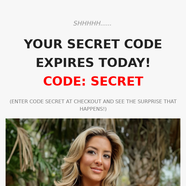 Re: Last Chance For The SECRET % Off Code