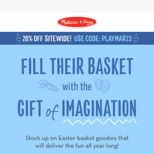 20% OFF Easter Basket Gifts