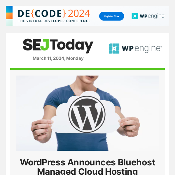 WordPress Announces Bluehost Managed Cloud Hosting