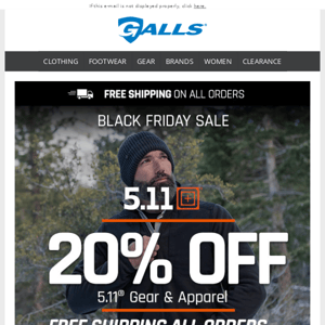 20% Off 5.11 Gear & Apparel