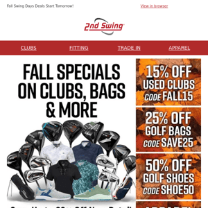 Save 15% OFF Used Clubs + FREE Shipping Sitewide ⛳