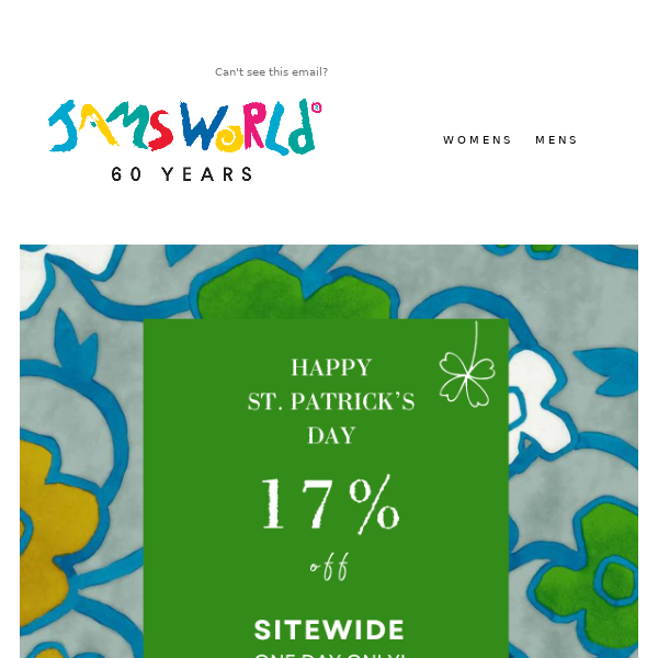 Happy St. Patrick's Day! 🍀 (17% OFF!)