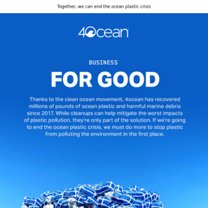 4ocean has recovered millions of pounds of ocean plastic