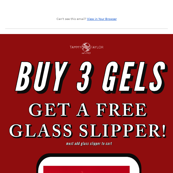 BUY 3 GELS GET A FREE GLASS SLIPPER!💅✨