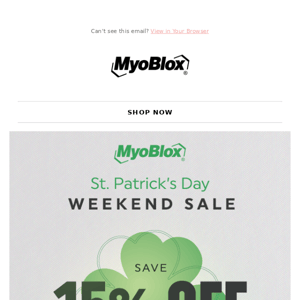 Save 15% Off Our Entire MyoBlox Store...