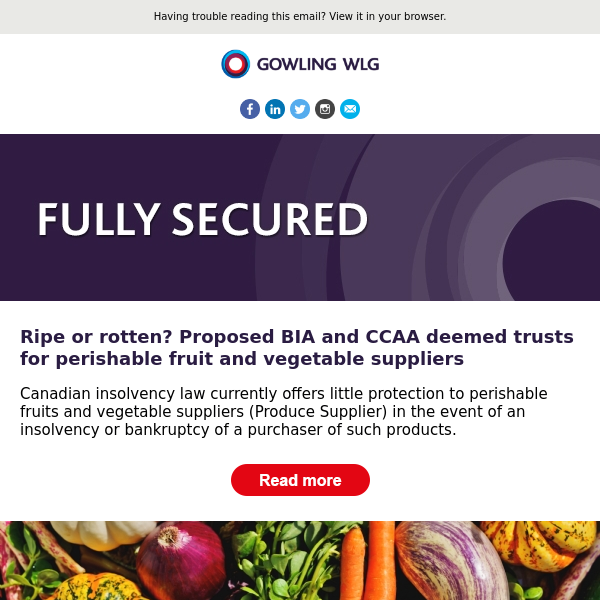 Ripe or rotten? Proposed BIA and CCAA deemed trusts for perishable fruit and vegetable suppliers