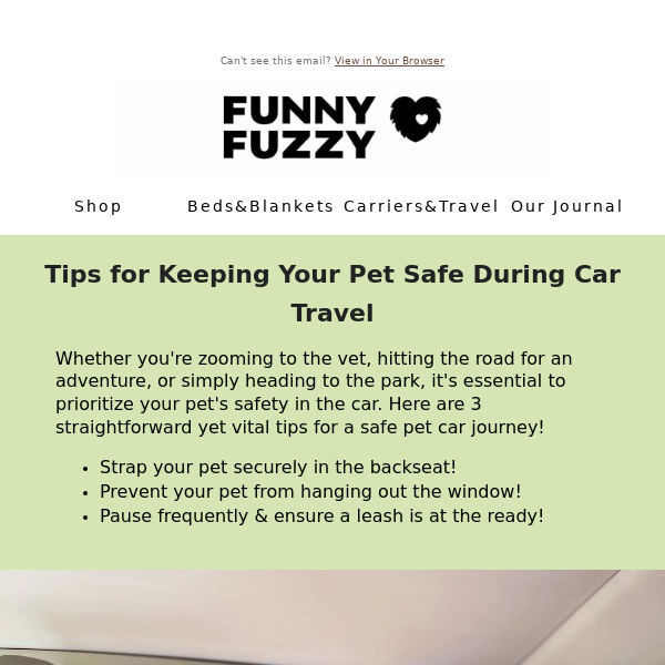 FUNNYFUZZY X Klarna Travel Safety Dog Car Seat Bed - FunnyFuzzy