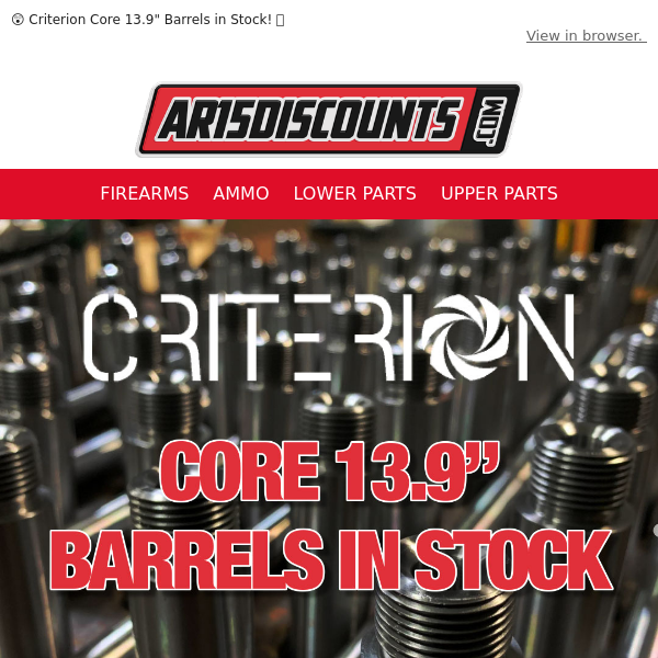 😲 Criterion Core 13.9" Barrels in Stock! 🤯