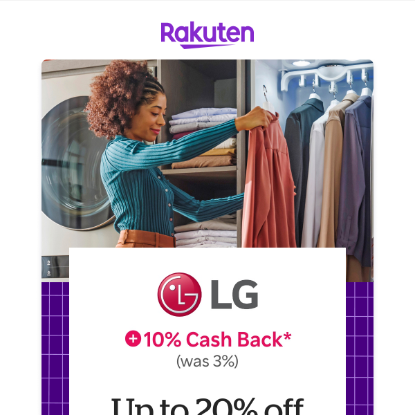 LG Electronics: 10% Cash Back + Up to 20% off select LG STUDIO Appliance products