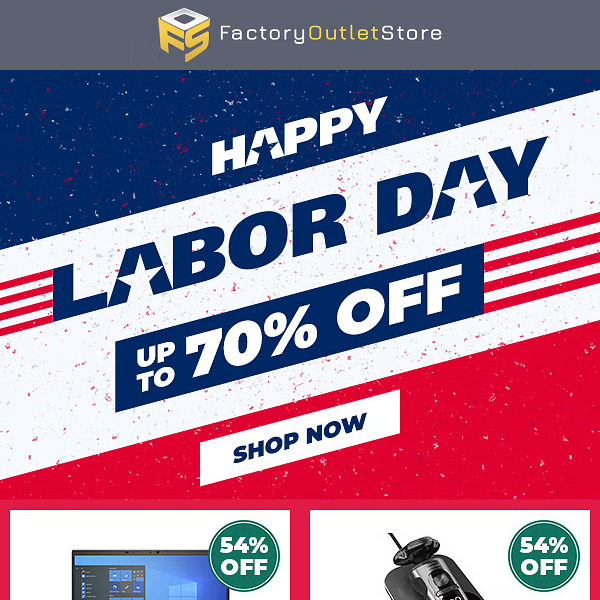 📣 Up to 70% Off — Labor Day Sale 🎈