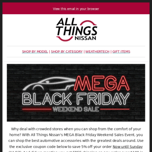 MEGA Black Friday Weekend Sale 🎁 | All Things Nissan