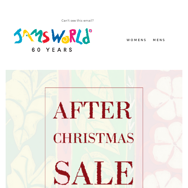 AFTER CHRISTMAS SALE