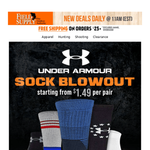 🧦 Under Armour Sock Blowouts + EXTRA discount option