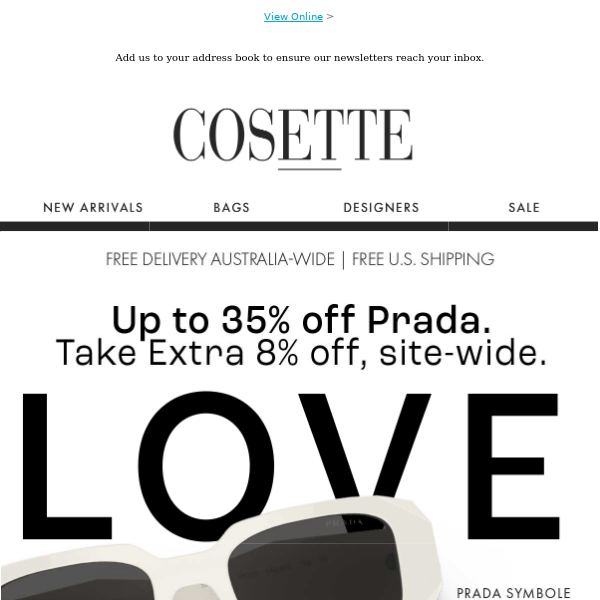 Love, want, must-have Prada. Shop up to 35% off | Plus, get extra 8% off  site-wide - Cosette