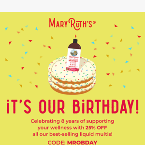 25% off for our birthday today