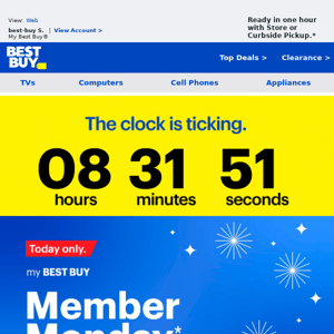 Today is Member Monday: Get exclusive My Best Buy® member-only offers.