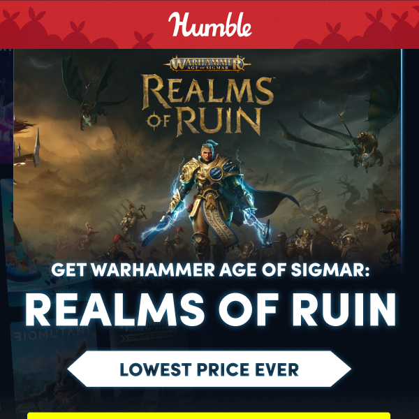 Get Warhammer Age of Sigmar: Realms of Ruin for only $11.99 plus 7 other great games!