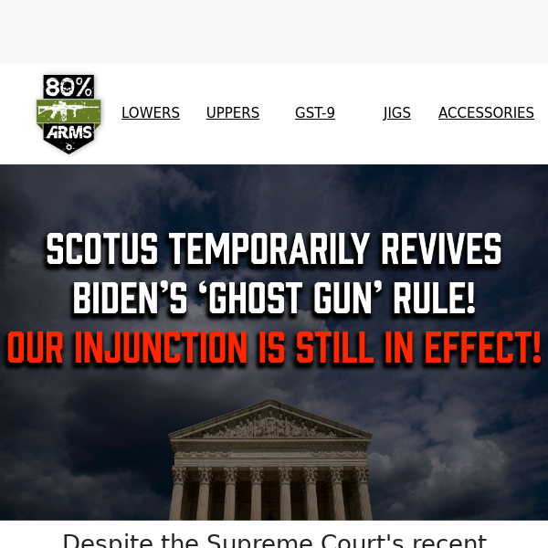 BREAKING - SCOTUS Revives Biden's 'Ghost Gun' Rule!