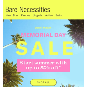 Memorial Day Up To 50% Off Sale Ends Today!