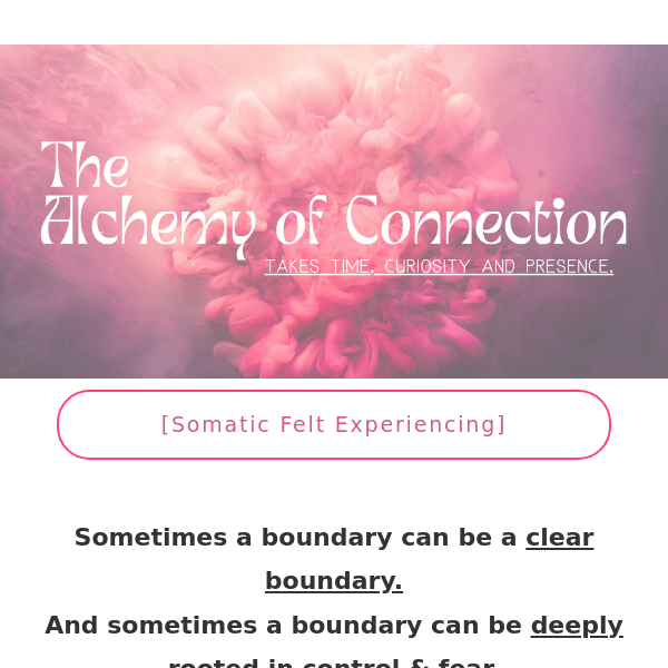 ❥ The Alchemy of Connection