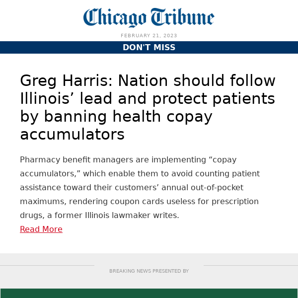 Greg Harris: Nation should follow Illinois’ lead and protect patients by banning health copay accumulators