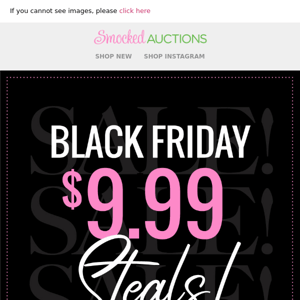 $9.99 Black Friday Steals!