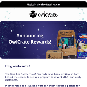 ANNOUNCING OWLCRATE REWARDS!