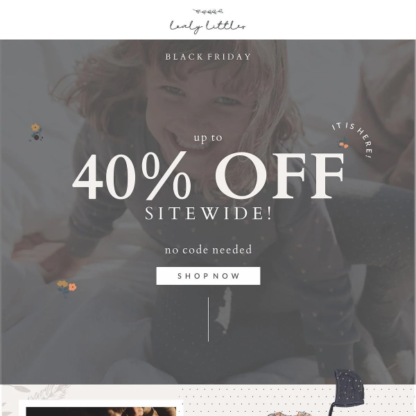 NOW: up to 40% SITEWIDE SALE !!!